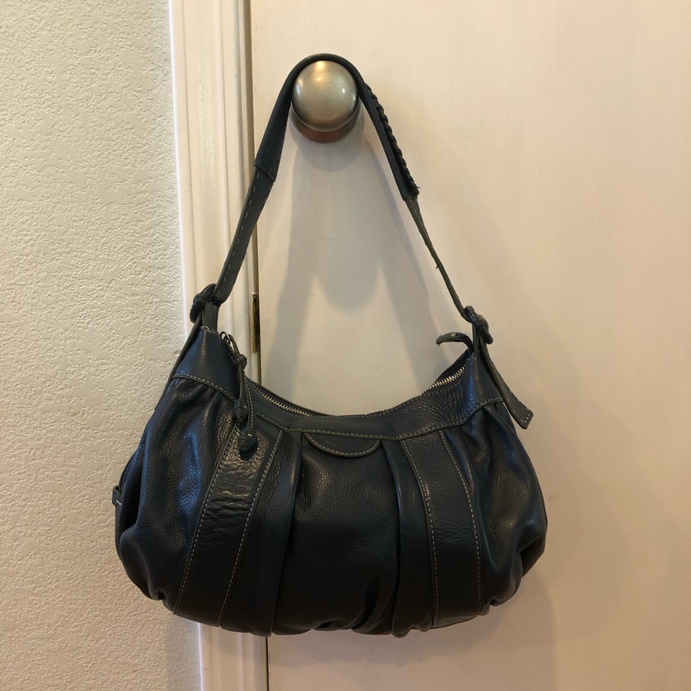 Cole Haan Small Leather Blue Should Bag